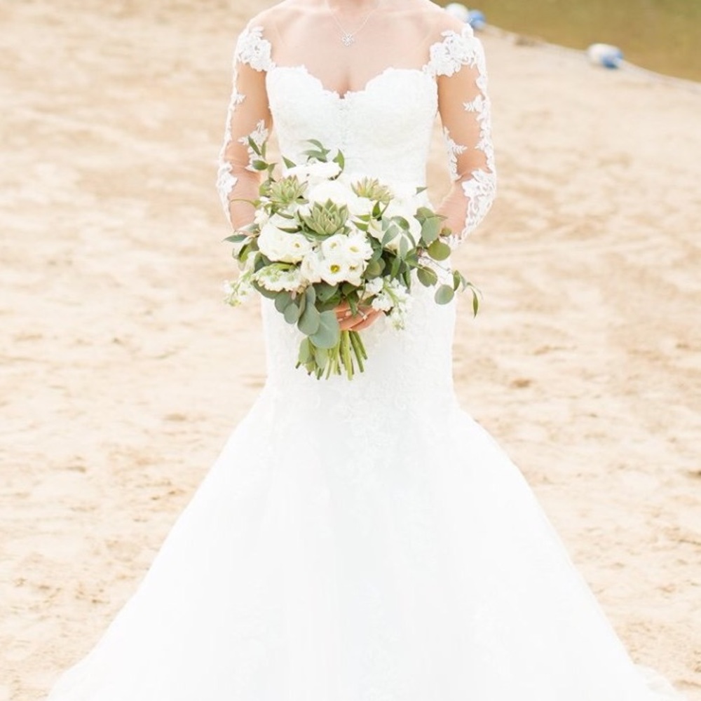 Modern off the shoulder wedding dress